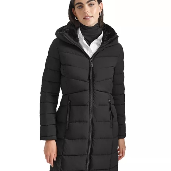 Calvin Klein Jackets & Blazers - NWT Calvin Klein Women's Black Hooded Puffer Coat